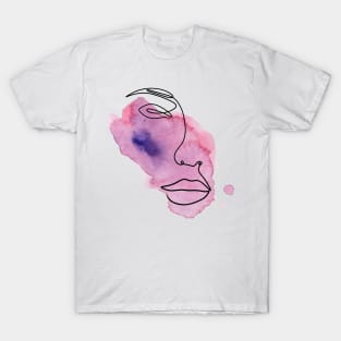 line art women face T-Shirt